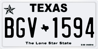 TX license plate BGV1594