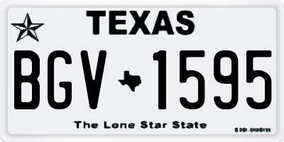 TX license plate BGV1595