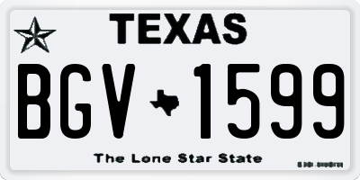 TX license plate BGV1599