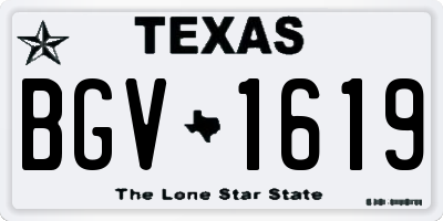 TX license plate BGV1619