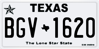 TX license plate BGV1620