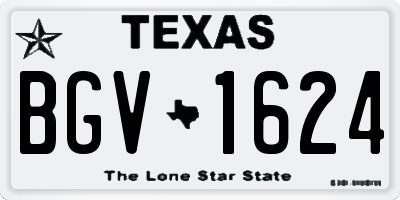 TX license plate BGV1624