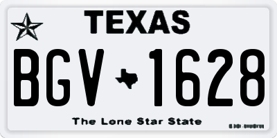 TX license plate BGV1628