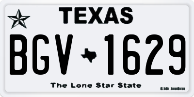 TX license plate BGV1629