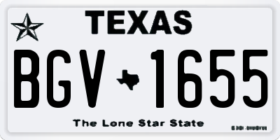 TX license plate BGV1655