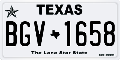 TX license plate BGV1658