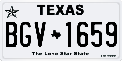 TX license plate BGV1659