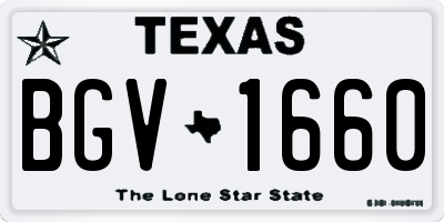 TX license plate BGV1660