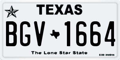 TX license plate BGV1664