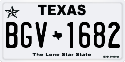 TX license plate BGV1682