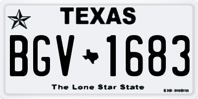 TX license plate BGV1683