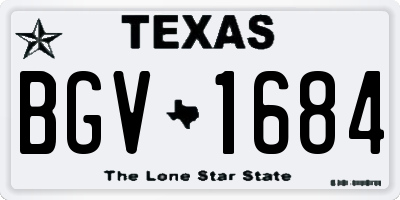 TX license plate BGV1684