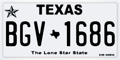 TX license plate BGV1686