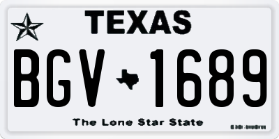 TX license plate BGV1689