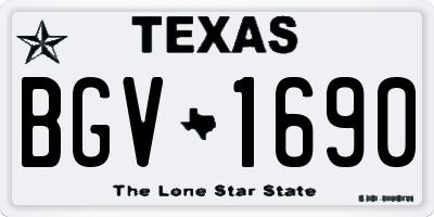 TX license plate BGV1690