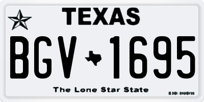 TX license plate BGV1695