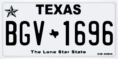 TX license plate BGV1696