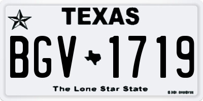 TX license plate BGV1719