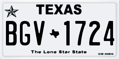 TX license plate BGV1724