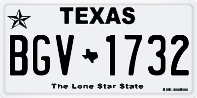TX license plate BGV1732