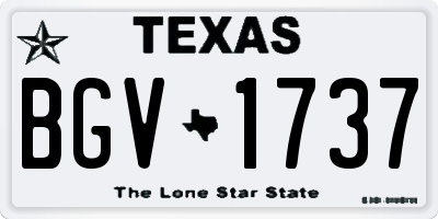 TX license plate BGV1737