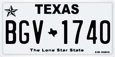TX license plate BGV1740
