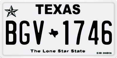 TX license plate BGV1746