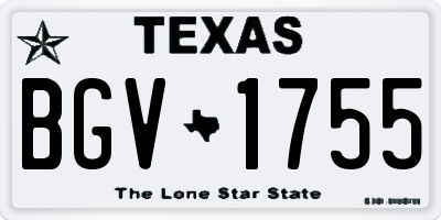 TX license plate BGV1755