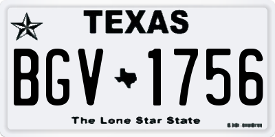 TX license plate BGV1756