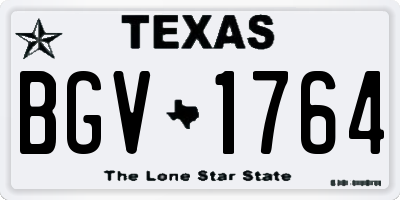 TX license plate BGV1764