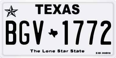 TX license plate BGV1772