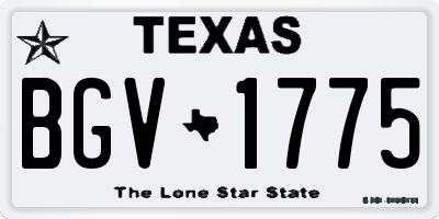TX license plate BGV1775