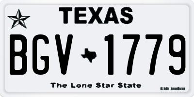 TX license plate BGV1779