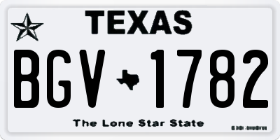 TX license plate BGV1782