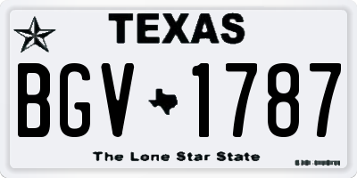TX license plate BGV1787