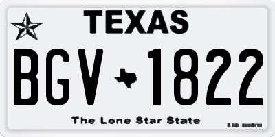 TX license plate BGV1822