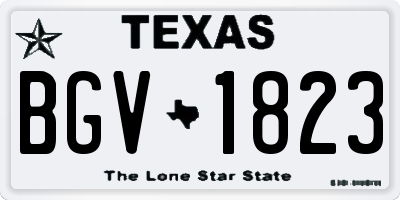 TX license plate BGV1823