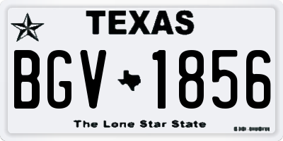 TX license plate BGV1856