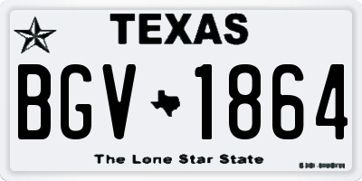 TX license plate BGV1864