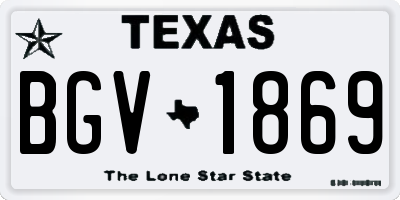 TX license plate BGV1869