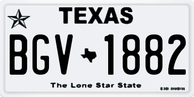 TX license plate BGV1882