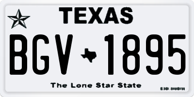 TX license plate BGV1895