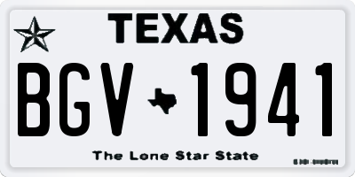 TX license plate BGV1941