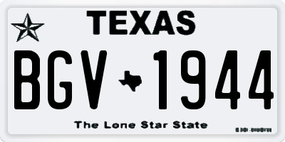 TX license plate BGV1944