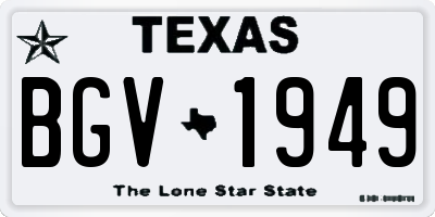 TX license plate BGV1949