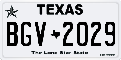 TX license plate BGV2029
