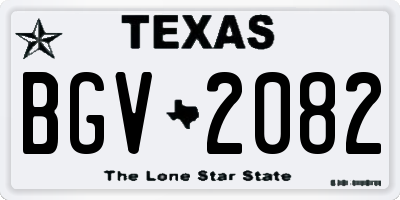 TX license plate BGV2082