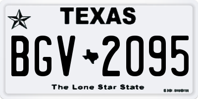 TX license plate BGV2095