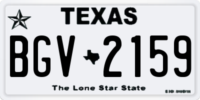 TX license plate BGV2159