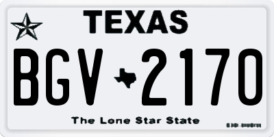 TX license plate BGV2170